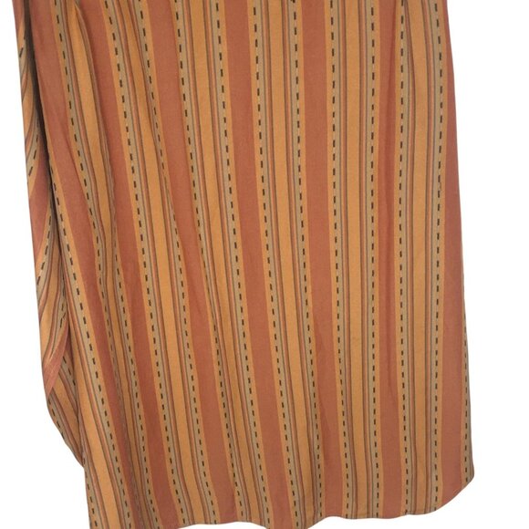 The Territory Ahead Shirt Mens XLT Rust Tan Striped Southwestern Long Sleeve - Picture 9 of 14